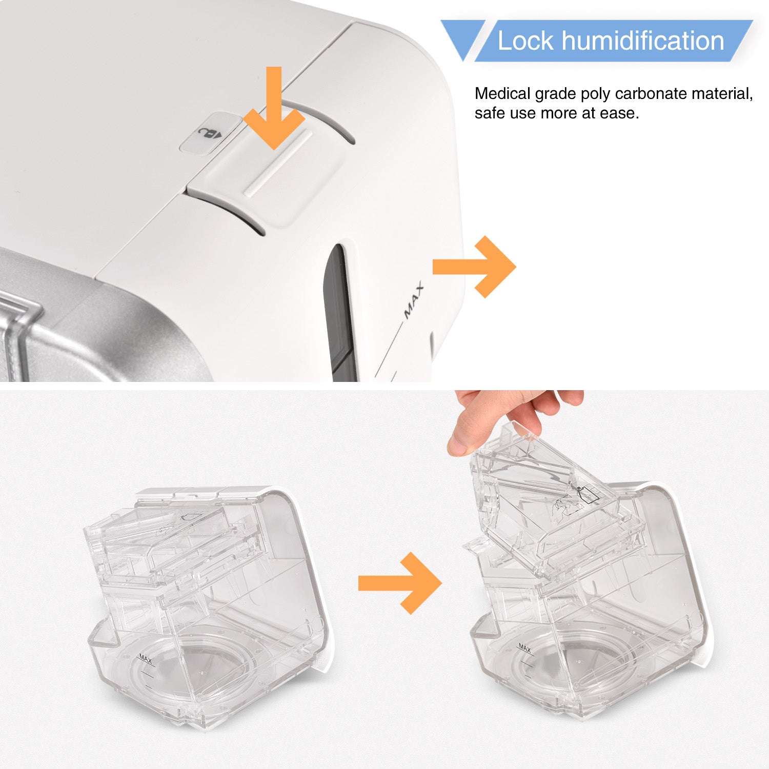 MOYEAH CPAP device with large 3.5-inch display