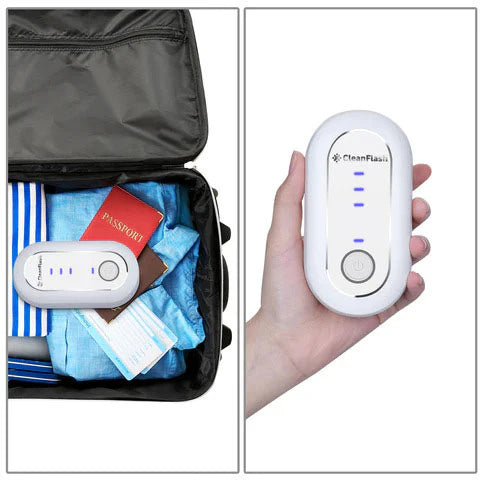 CleanFlash® CPAP/BiPAP cleaning device with UV bag