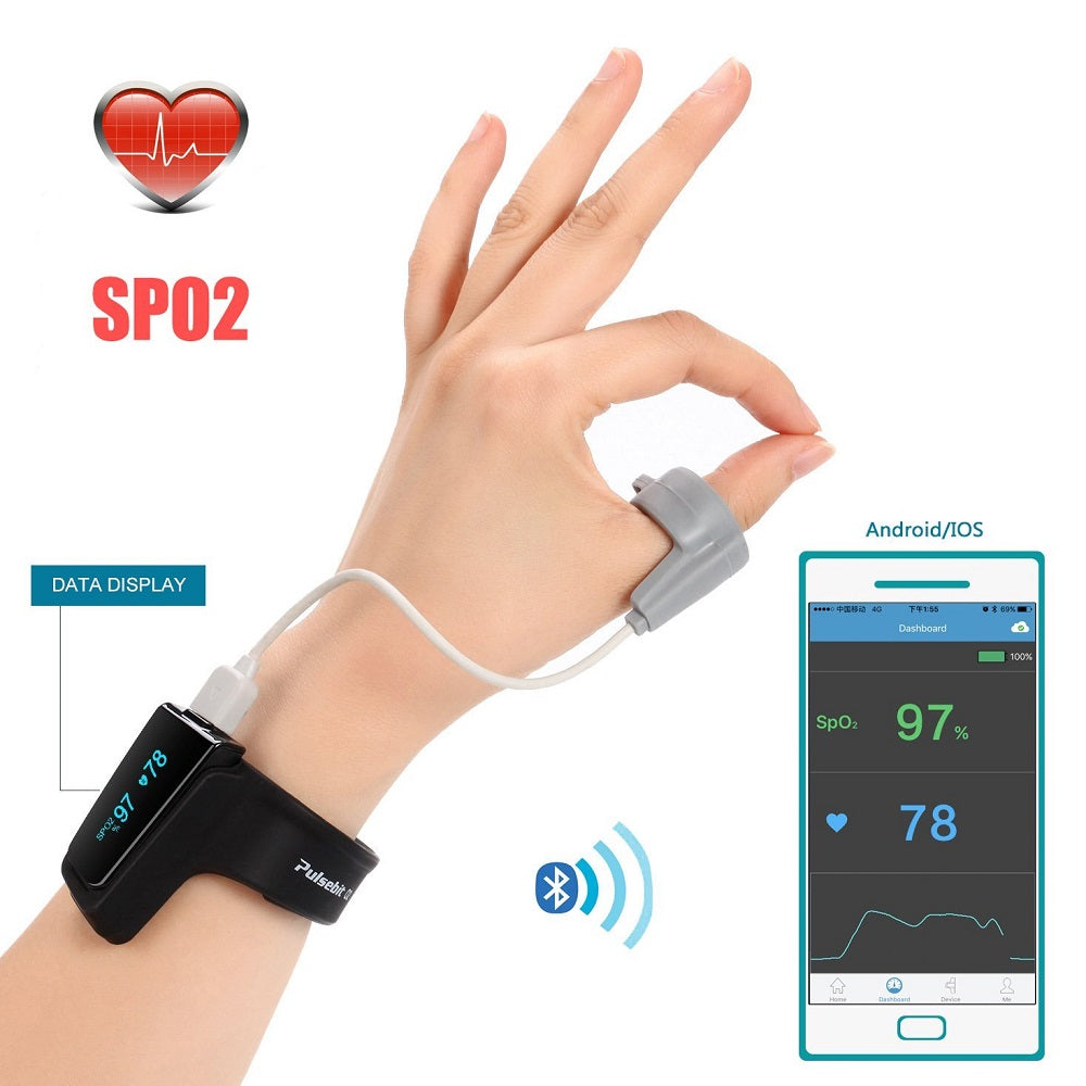 Sleep monitor wristwatch with pulse oximeter (SpO₂) and heart rate measurement