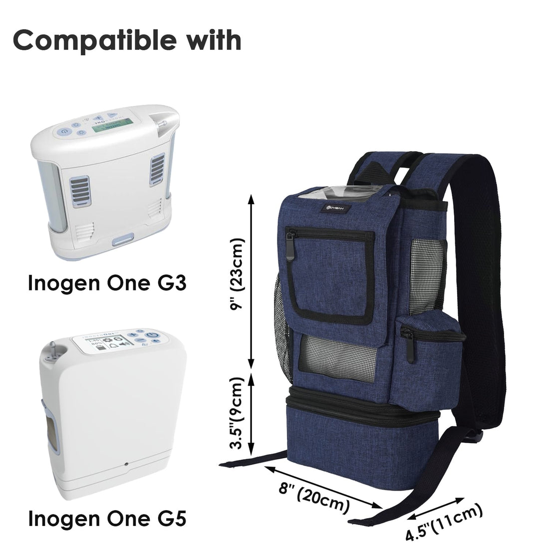 Oxygen device backpack