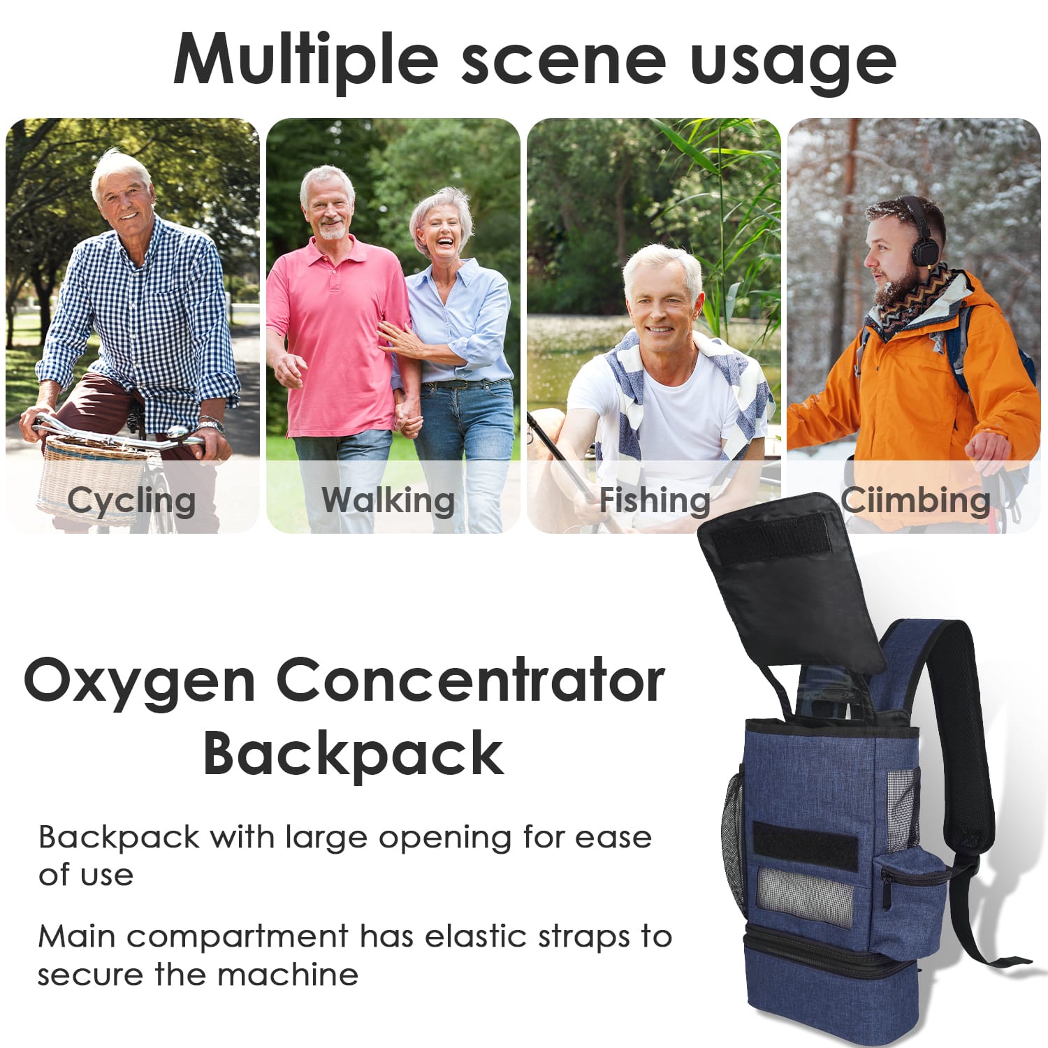 Oxygen device backpack