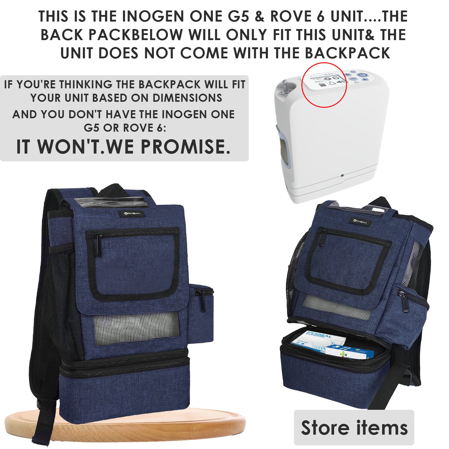 Oxygen device backpack